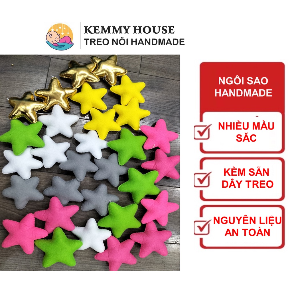 Ngôi sao handmade trang trí làm bằng vải nỉ