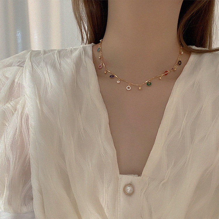 Dây Chuyền Mặt Bánh Donut Nhiều Màu Sắc Xinh Xắn 191208Dây Chuyền Phong Cách Hàn Quốc Dễ Phối Đồ Thời Trang