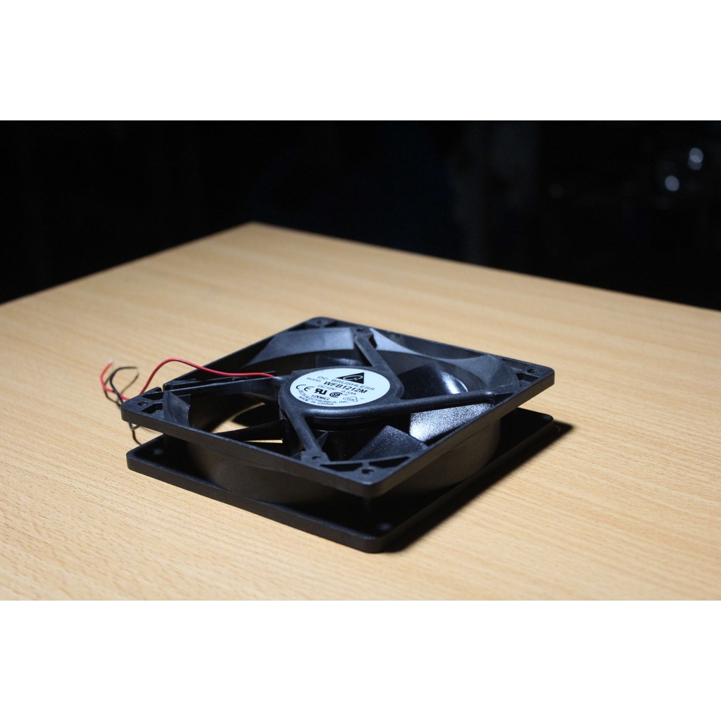 Quạt tản nhiệt 12x12x2,5cm, fan server máy chủ vuông 12cm 12v 0.33A khung nhựa chắc chắn