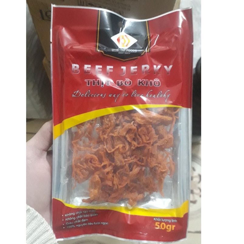 (Sale Sốc) Khô Bò Sợi 50g - Khô Bò Sợi Cay Hàng Loại 1 Đảm Bảo An Toàn Vệ Sinh - Đồ Ăn Vặt Ngon