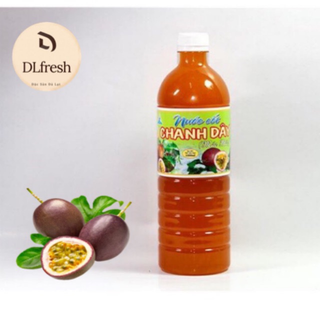 Nước Cốt Chanh Dây Không Hạt DLFRESH Đặc Sản Đà Lạt Chai 1000ml