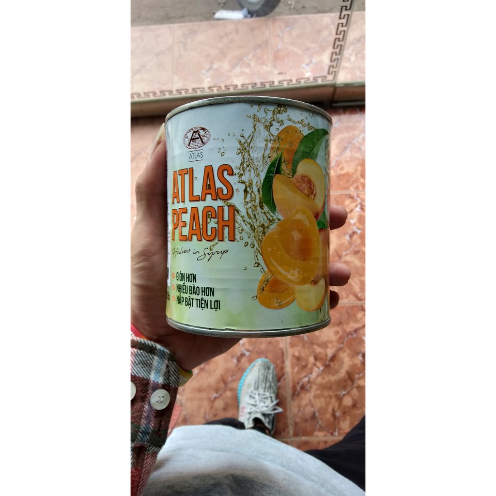 Đào Ngâm Atlas Trắng (có Nắp Khui)