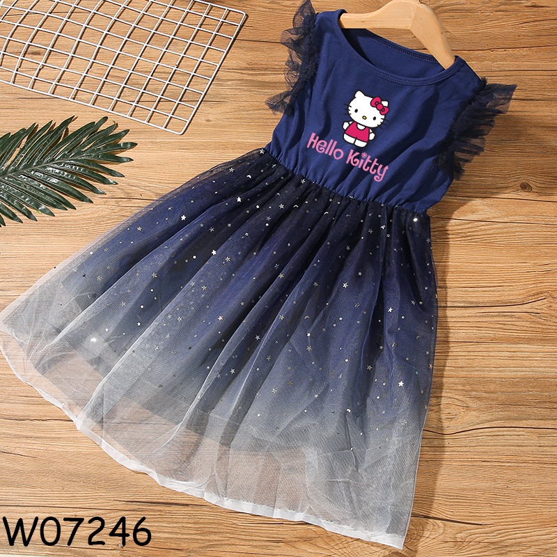 Hello kitty Chân Váy Xòe Kiểu Hoạt Hình Xinh Xắn Đáng Yêu Cho Bé Gái