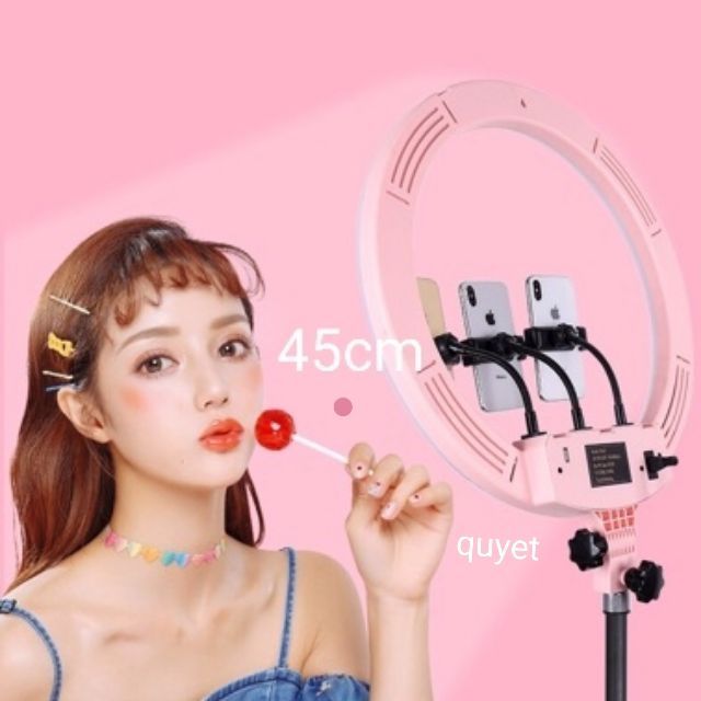 BỘ ĐÈN LIVESTREAM 45CM ĐIỀU KHIỂN KÈM CHÂN &amp; 3 KẸP ĐT