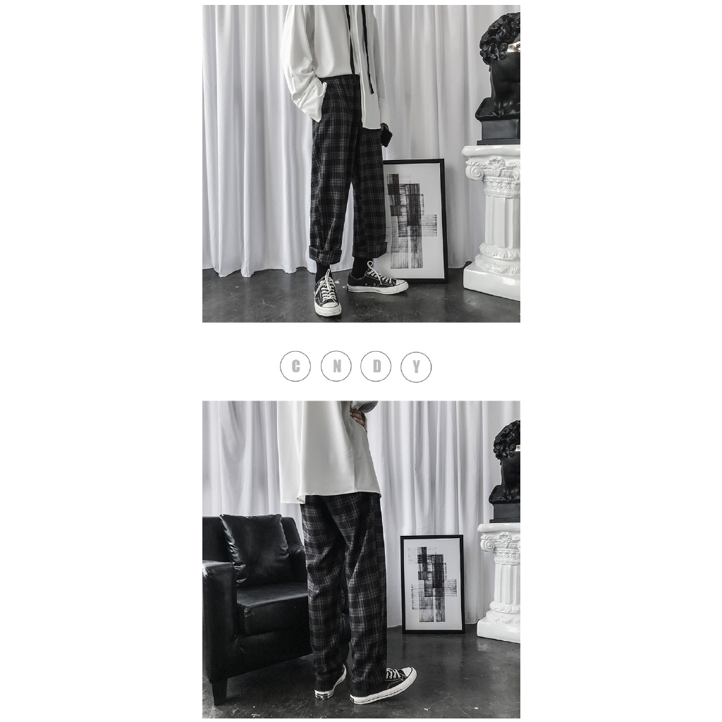 Quần Dài Ống Rộng Họa Tiết Sọc Caro Thời Trang Cho Nam | BigBuy360 - bigbuy360.vn