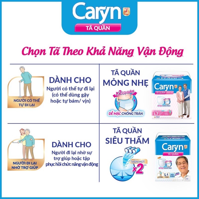 Tã quần Caryn M 16+2 miếng