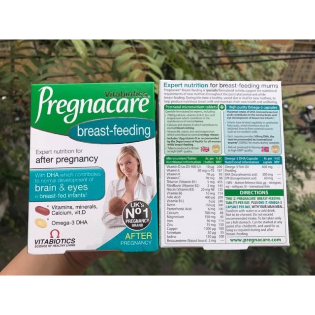 Vitamin Pregnacare Breastfeeding - Lợi sữa Anh