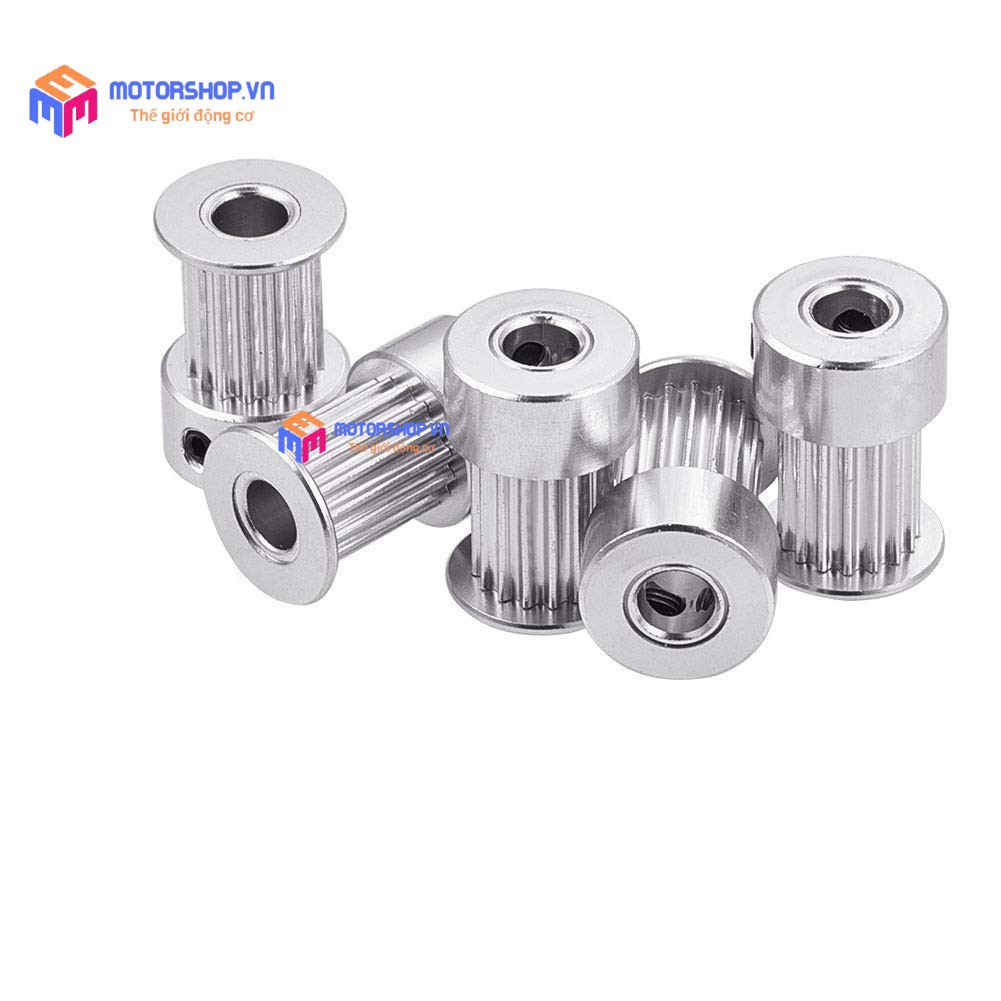 MTS Puly Bánh Răng Nhôm 5M 10 Răng Bản 16mm Trục 5mm và 8mm