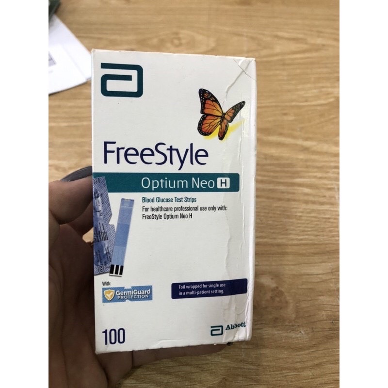 Que Thử Đường Huyết FreeStyle Optinum Neo H( hộp 100 que có tách lẻ 50 que)