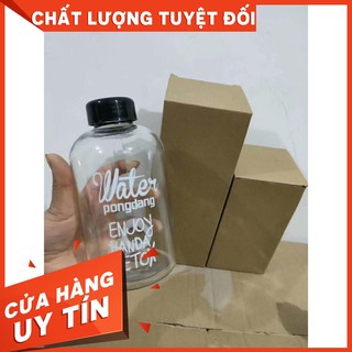 Bình Nước Thủy Tinh Detox Đẹp Water Pongdang Trong Suốt 600ml MS8