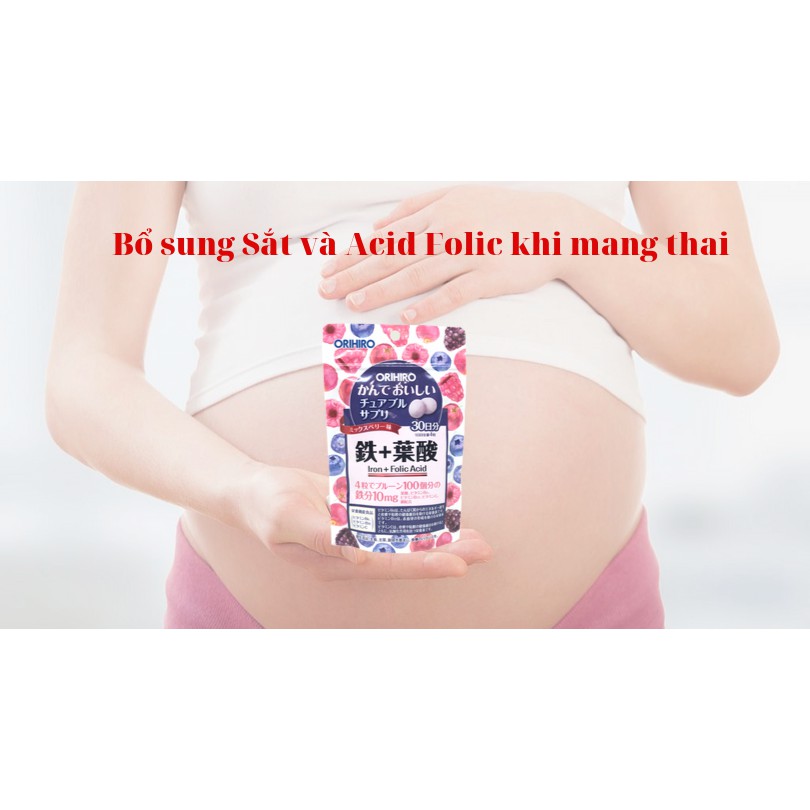 [Orihiro] Viên bổ sung Sắt và Folic Acid Orihiro dạng túi 120 viên - Giá tốt - Hàng chính hãng | Thế Giới Skin Care