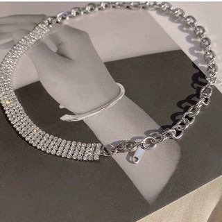 Vòng cổ choker bạc cực cá tính