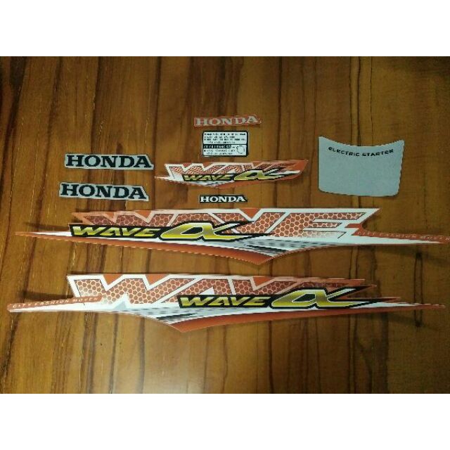 Bộ tem honda Wave A 2016 màu cam
