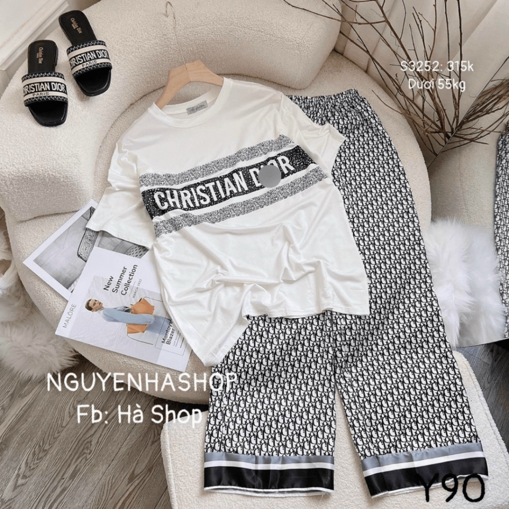 (MẪU MỚI) SÉT THUN NỮ ĐÌ Ơ MẶC NHÀ ĐI CHƠI FORM SUÔNG CỰC HOT HHP FASHION