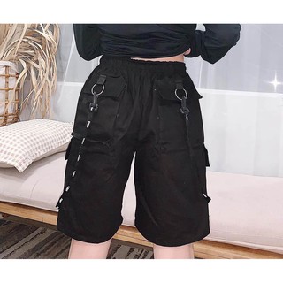 Quần kaki hộp lửng có dây luồng khóa cá tính, năng động