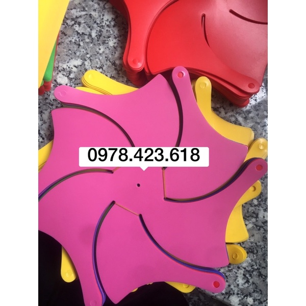Chong chóng hoa 6 cánh treo dây giá rẻ trang trí trường học, mầm non, khu du lịch