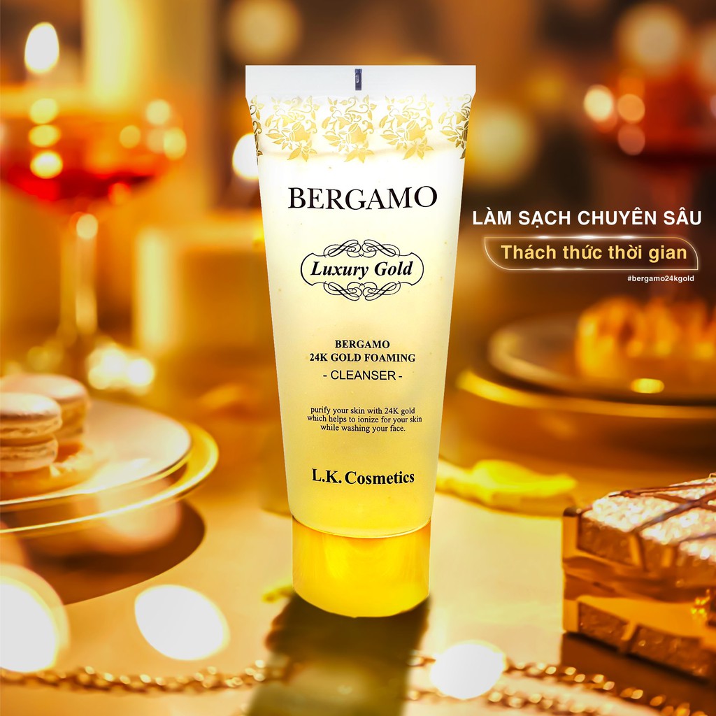 [Auth Hàn] Sữa Rửa Mặt Bergamo 24k Luxury Gold - Có Tem Phụ & Chứng Nhận An Toàn
