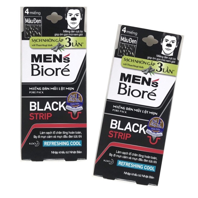 Miếng dán lột mũi Biore Nam