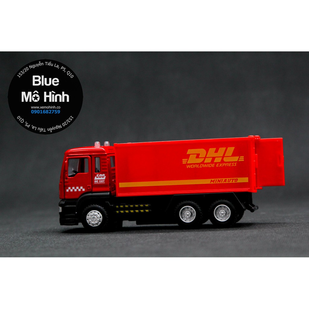 Blue mô hình | Xe mô hình container DHL truck chở hàng