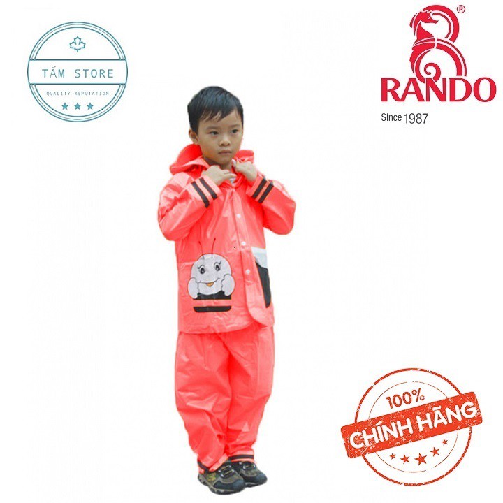 Áo mưa Rando trẻ em bộ ong mật  Size 4 : 1.2 – 1.3 m