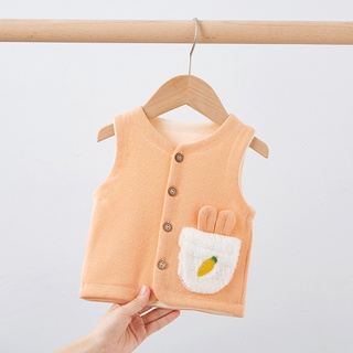 Áo vest trẻ em cho nam và nữ, Áo khoác ngoài cho bé Phong cách phương Tây cộng với áo nhung dày cho bé Áo ghi lê ấm áp