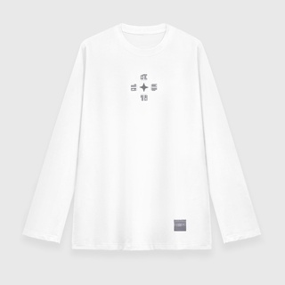 Grimm DC Áo thun tay dài Monogram // Trắng