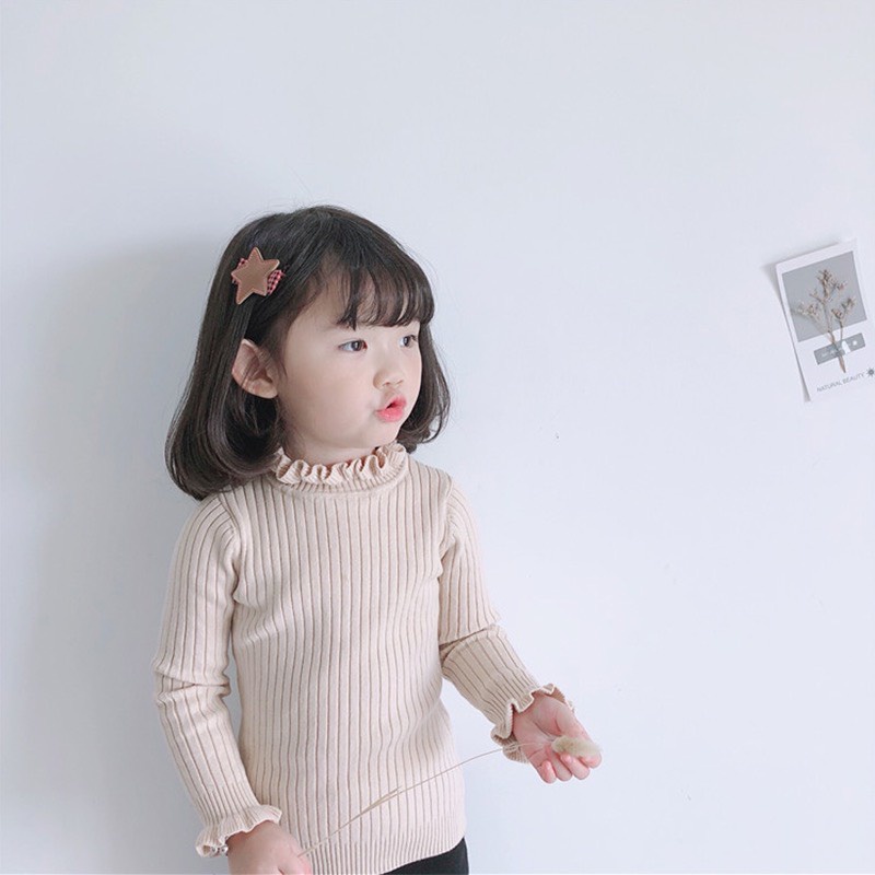 Áo Len Cao Cổ Cho Bé Gái size 1-4T