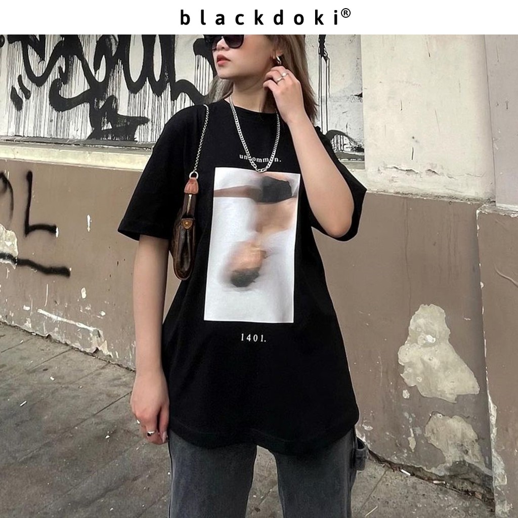 Áo thun nữ BLACKDOKI-UNCON 2 , áo phông nữ hiện đại cá tính form rộng tay lỡ chất cotton dày dặn