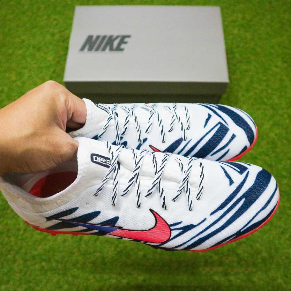 Giày Đá Bóng Mercurial Vapor 13 Pro Korea Trắng Vằn Cổ Lửng TF '
