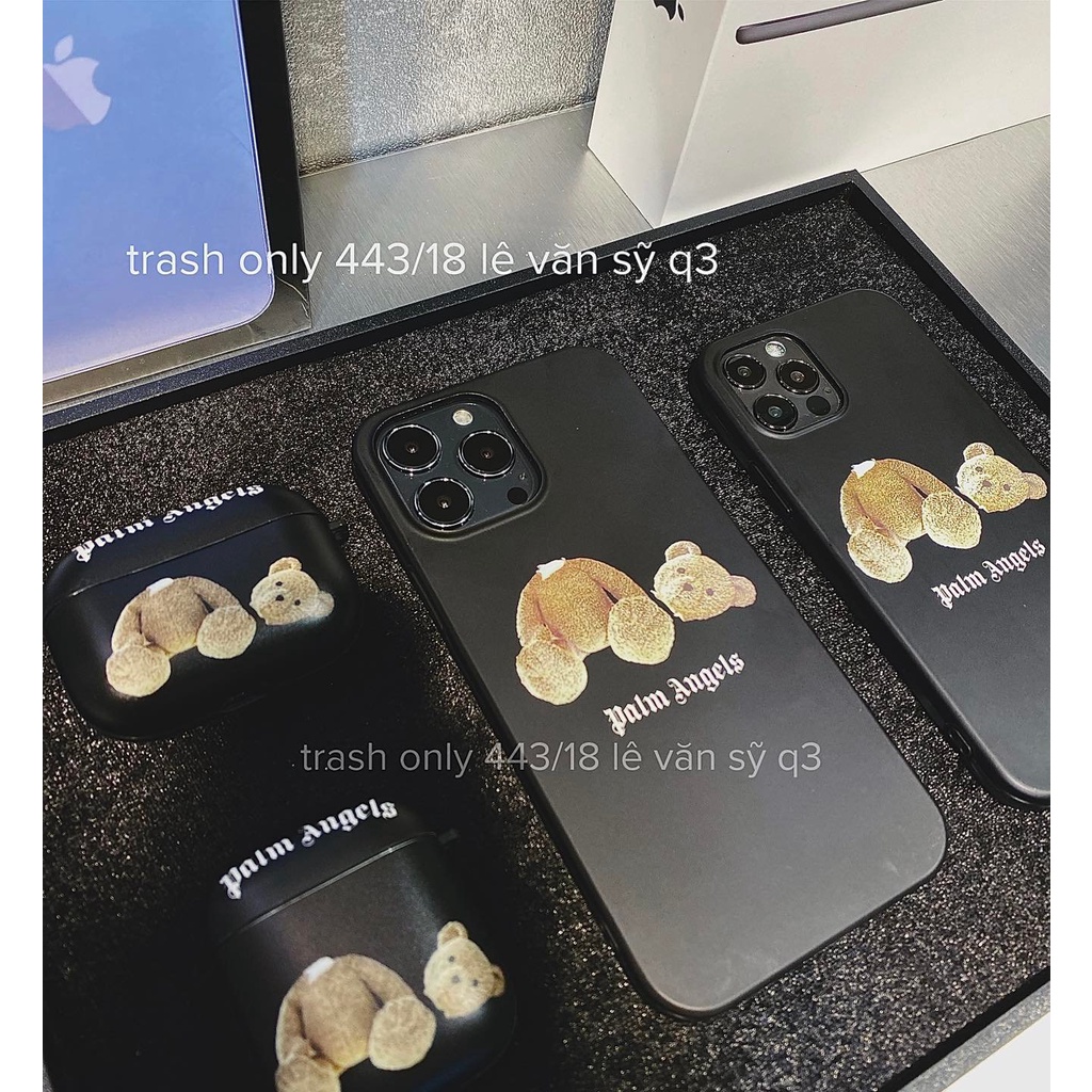 Ốp lưng Gấu Palm Angels 12, 12Pro, 12ProMax, 13, 13Pro, 13Promax, 14Pro, 14Promax