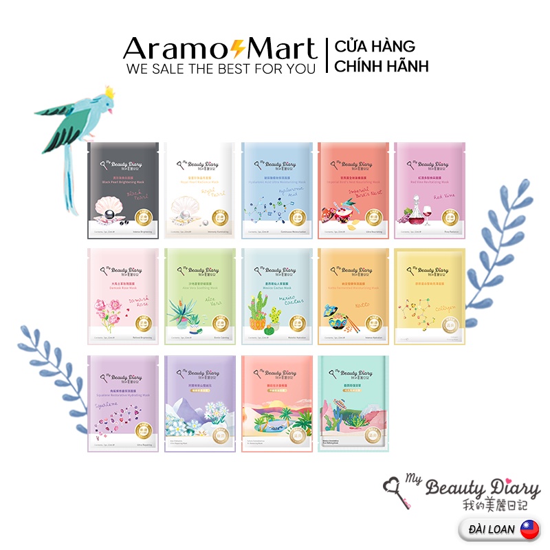 Mặt nạ My Beauty Diary Chính hãng Đài Loan miếng lẻ ＊AramoMart＊