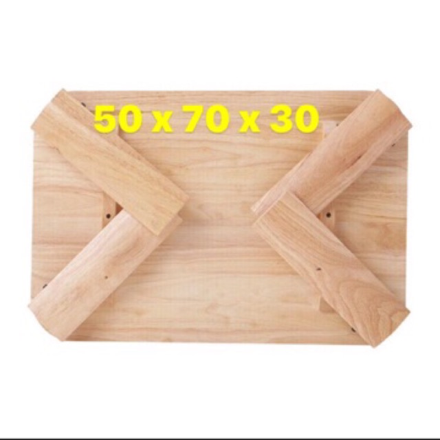 Bàn gấp ngồi bệt bàn trà chân bánh mì 50x70 gỗ tự nhiên mjzzuxx