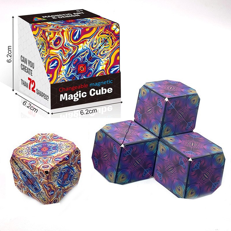 Đồ chơi rubik nam châm 3d, rubik biến thể 6x6 đa hình ma thuật xả stress