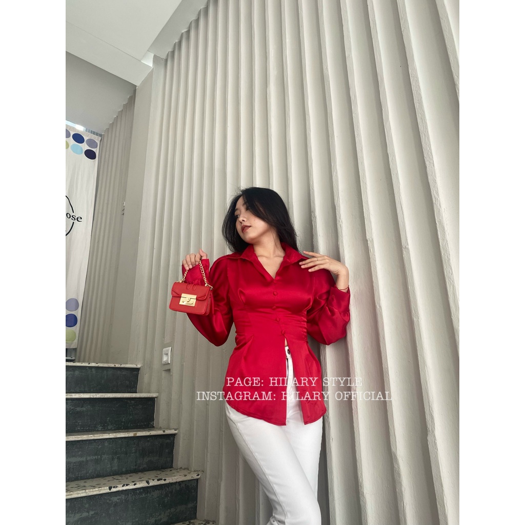 ÁO SƠ MI CỘT LƯNG PHI BÓNG HILARY STYLE