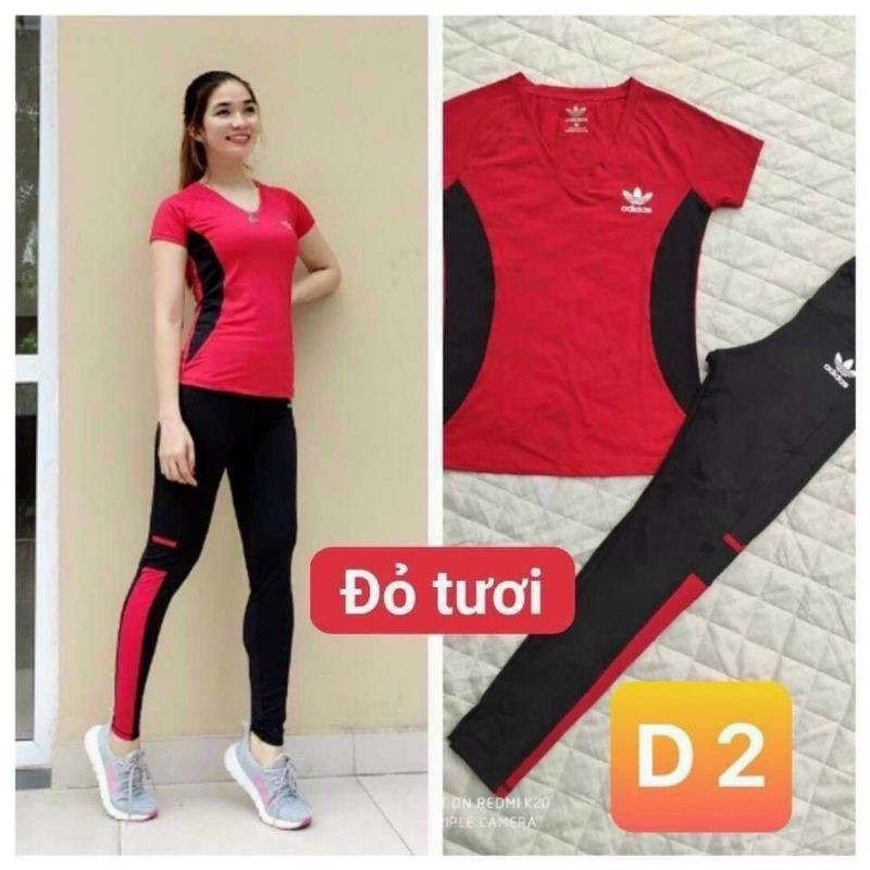 bộ adidas phủ bụng tập gym, yoga, chạy bộ