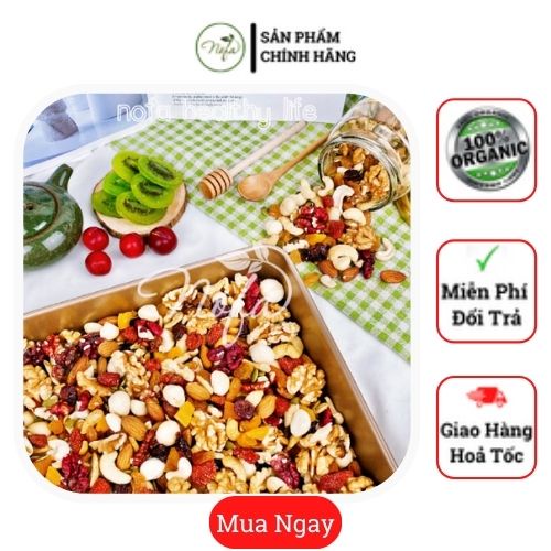 Ngũ cốc giảm cân granola Nofa 500g 90% hạt và quả cho ăn kiêng, ăn keto và đồ ăn vặt – Amacca – GCS2