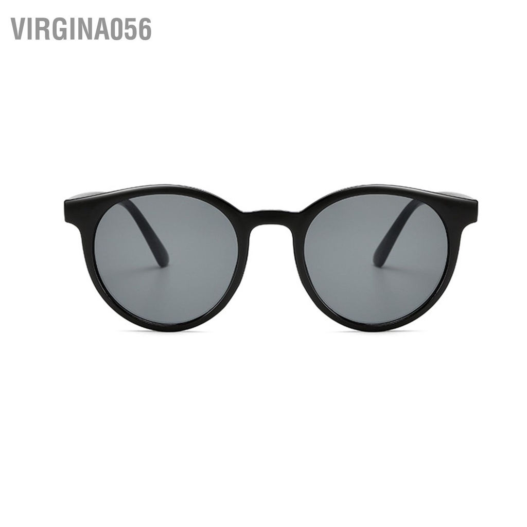 Virgina056 Kính râm tròn chống tia UV Chặn thấu kính màu xám Thiết kế hợp thời trang Phong cách Unisex mát retro cho phụ nữ Nam giới