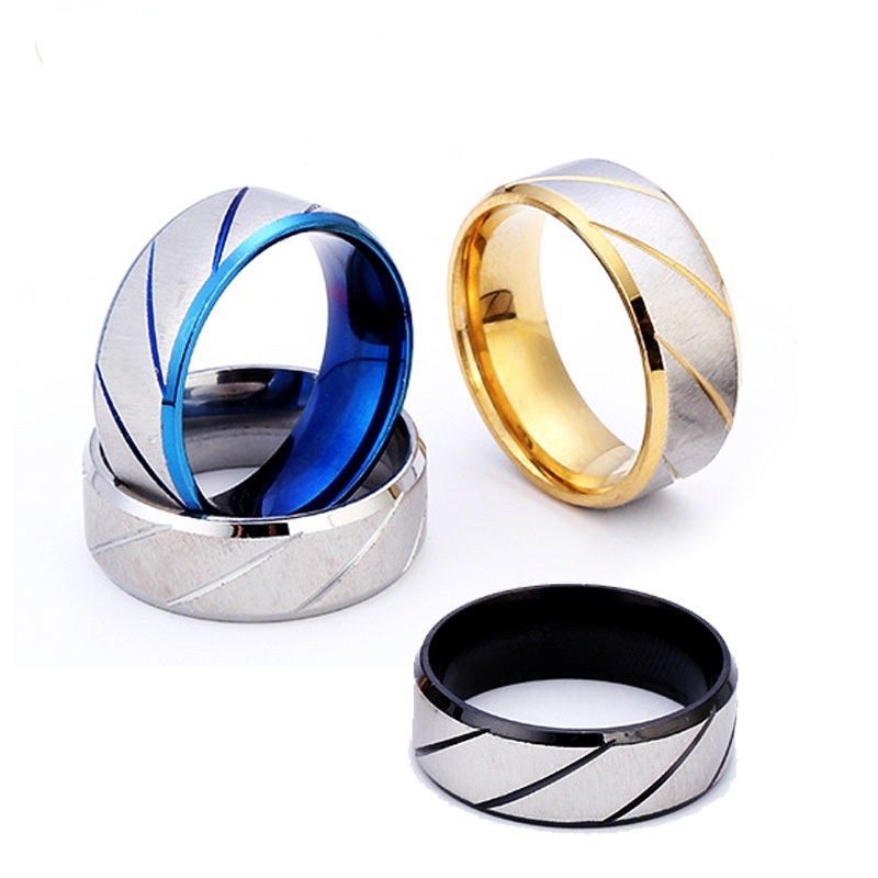 Nhẫn Thép Titan Không Gỉ Không Phai Màu Thời Trang