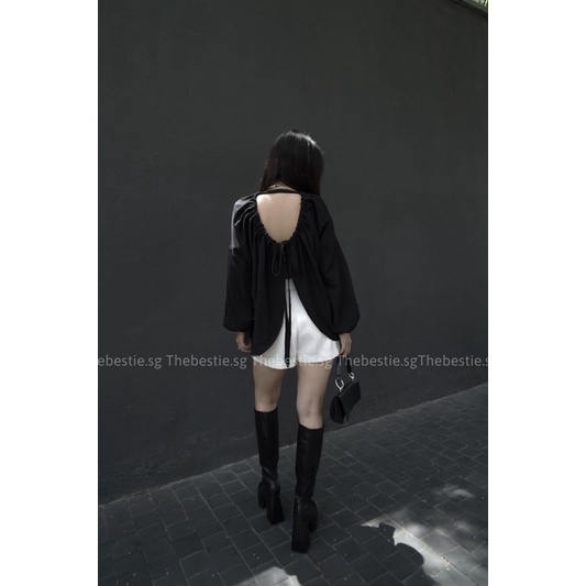 Áo trendy buộc nơ phía sau