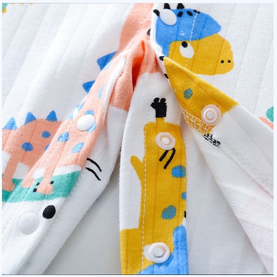 Áo liền quần dài tay cotton cho bé trai và bé gái sơ sinh từ 3-13kg, hàng đẹp xuất Hàn - BD72