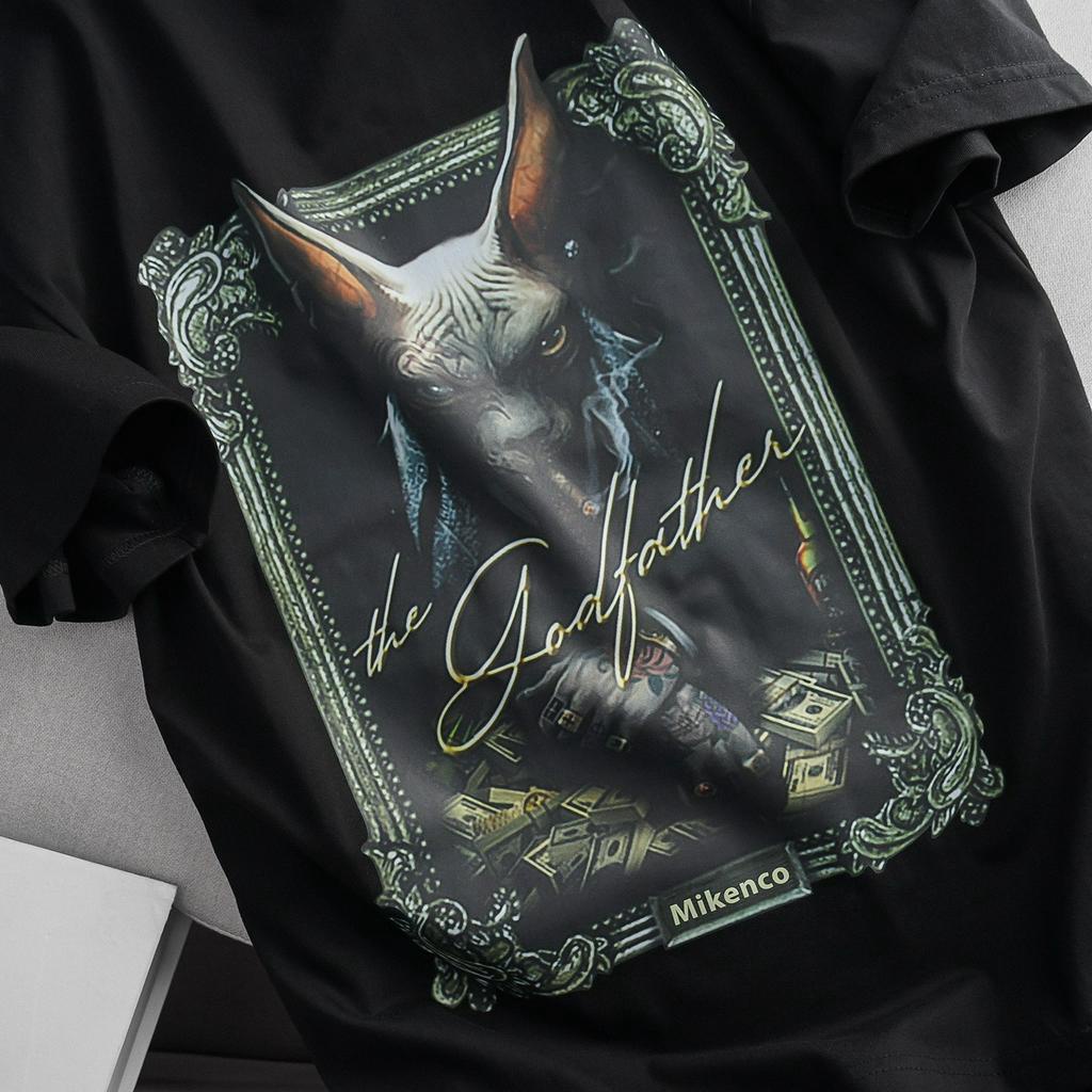 Áo thun thời trang unisex, hình in mèo ai cập, chất thun 2 chiều chính phẩm AT981