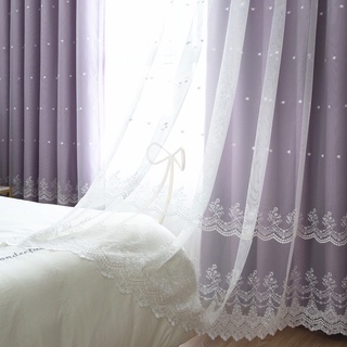 Vải rèm voan thêu chân ren