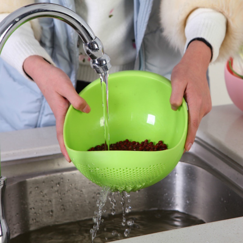 Rổ Có Lỗ Ráo Nước Bằng Nhựa An Toàn Thực Phẩm Màu Sắc Xinh Xắn