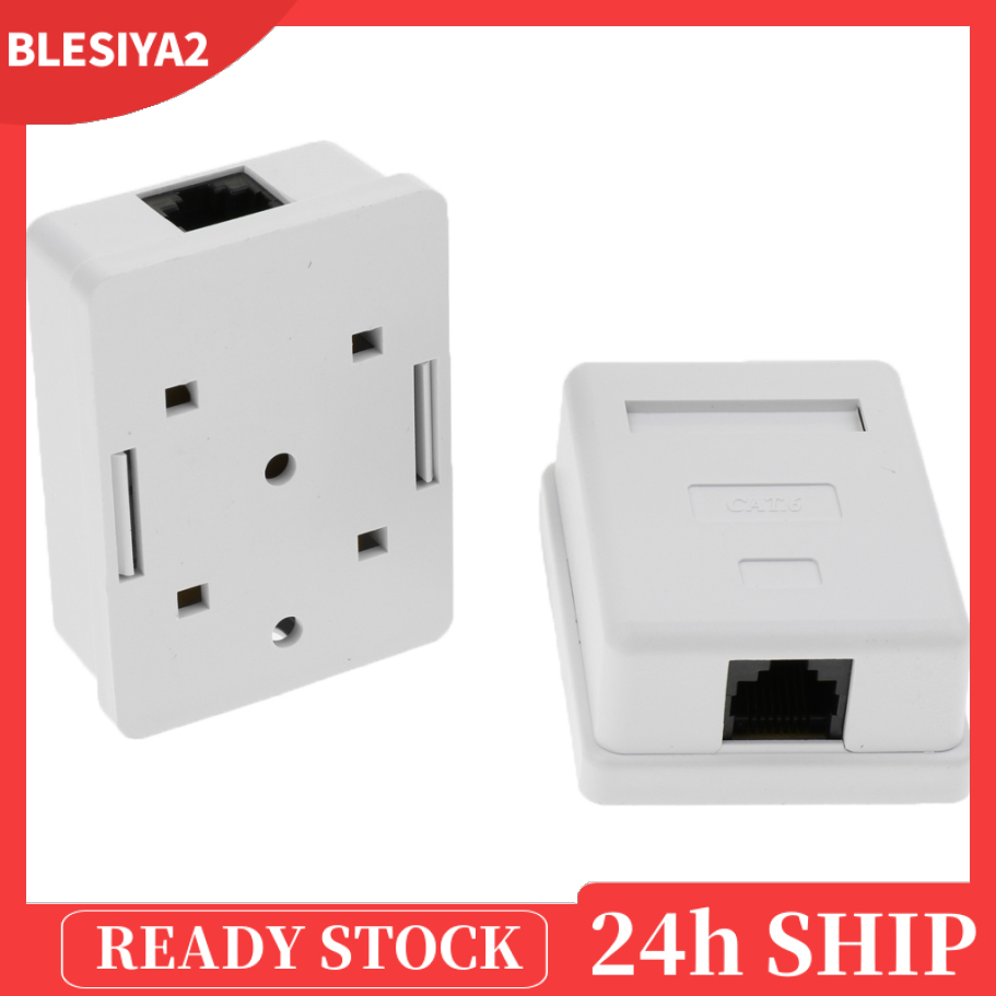 (Hàng Mới Về) Bộ 2 Cổng Mạng Rj45 1 Cổng Cat6 Gắn Tường | BigBuy360 - bigbuy360.vn