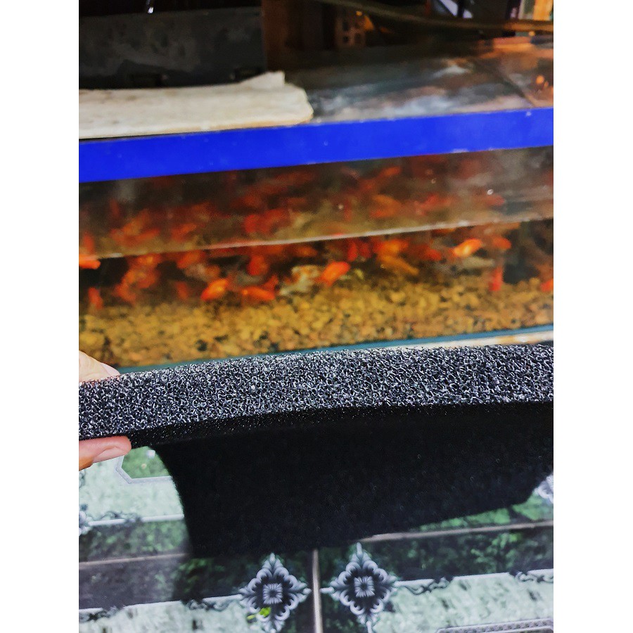 TẤM GÒN ĐEN VẬT LIỆU LỌC HỒ CÁ 50x50x2cm