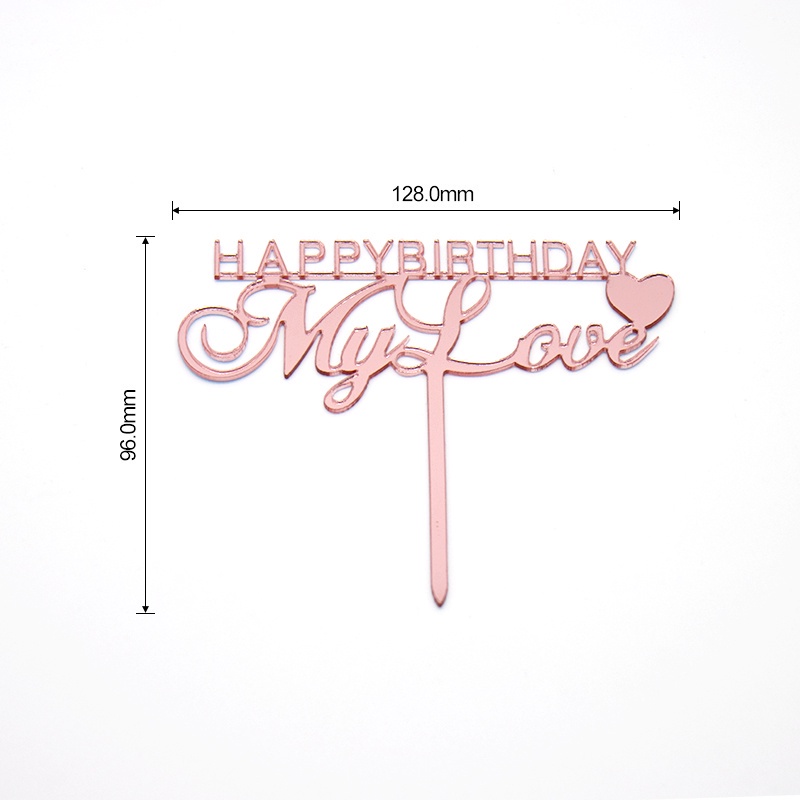 Topper Trang Trí Bánh Kem Chữ Happy Birthday My Love