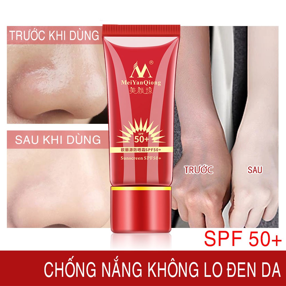 Meiyan Qiong KEM CHỐNG NẮNG UV TINH CHẤT DƯỠNG ẨM KHÔNG THẤM NƯỚC SPF 50+ SUNCREEN UV