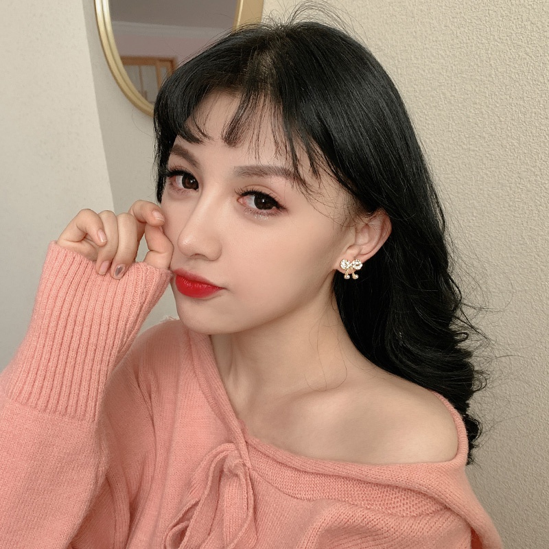Khuyên tai mạ bạc 925 đính đá sang trọng thời trang