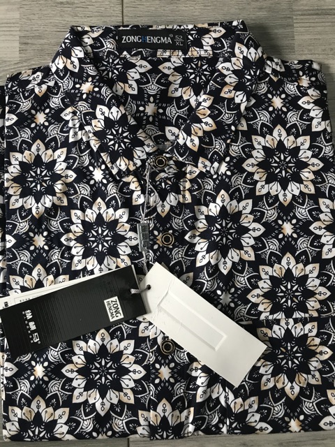 Áo sơ mi nam hoạ tiết hoa lá trung niên trung tuổi (nhiều mẫu)