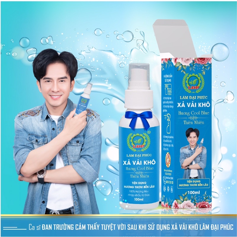 Xịt thơm quần áo xả vải khô Lâm Đại Phúc khử mùi làm mềm vải lưu hương lâu 48h 100ml